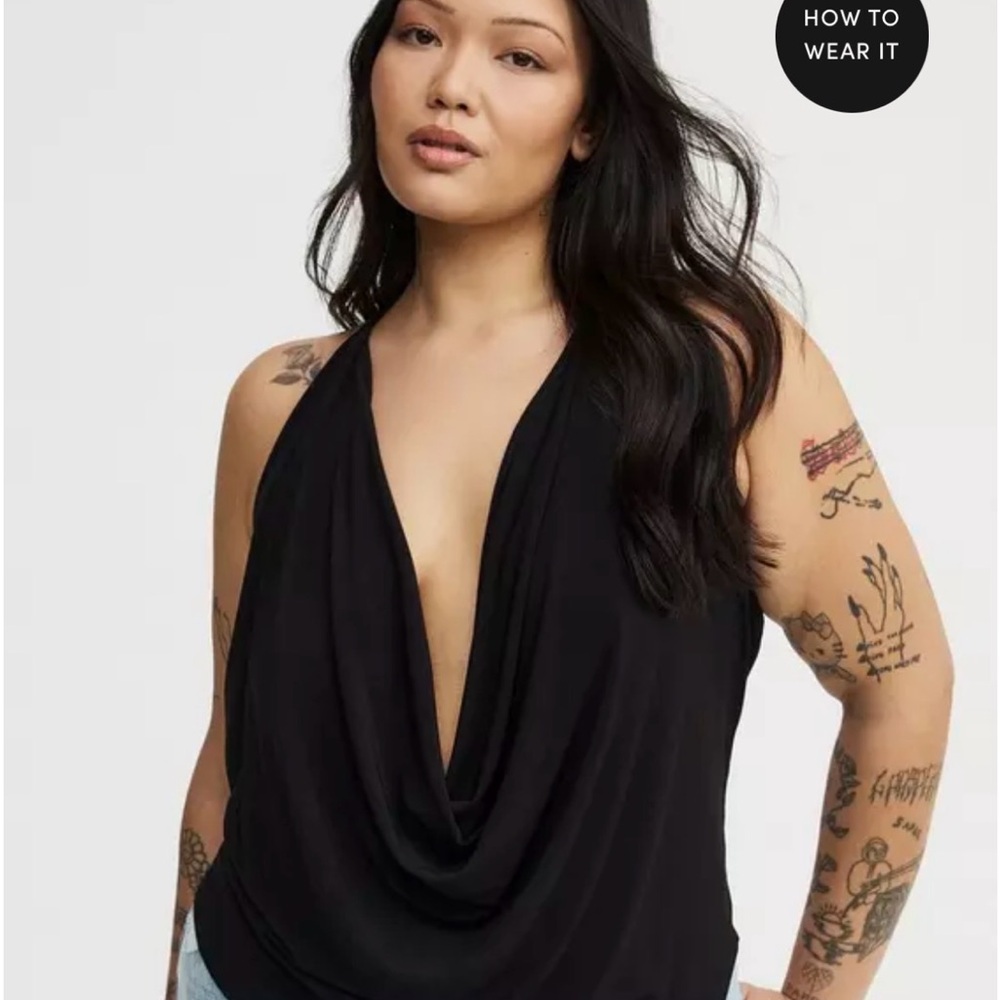 Torrid Deep Cowl Halter Top 0